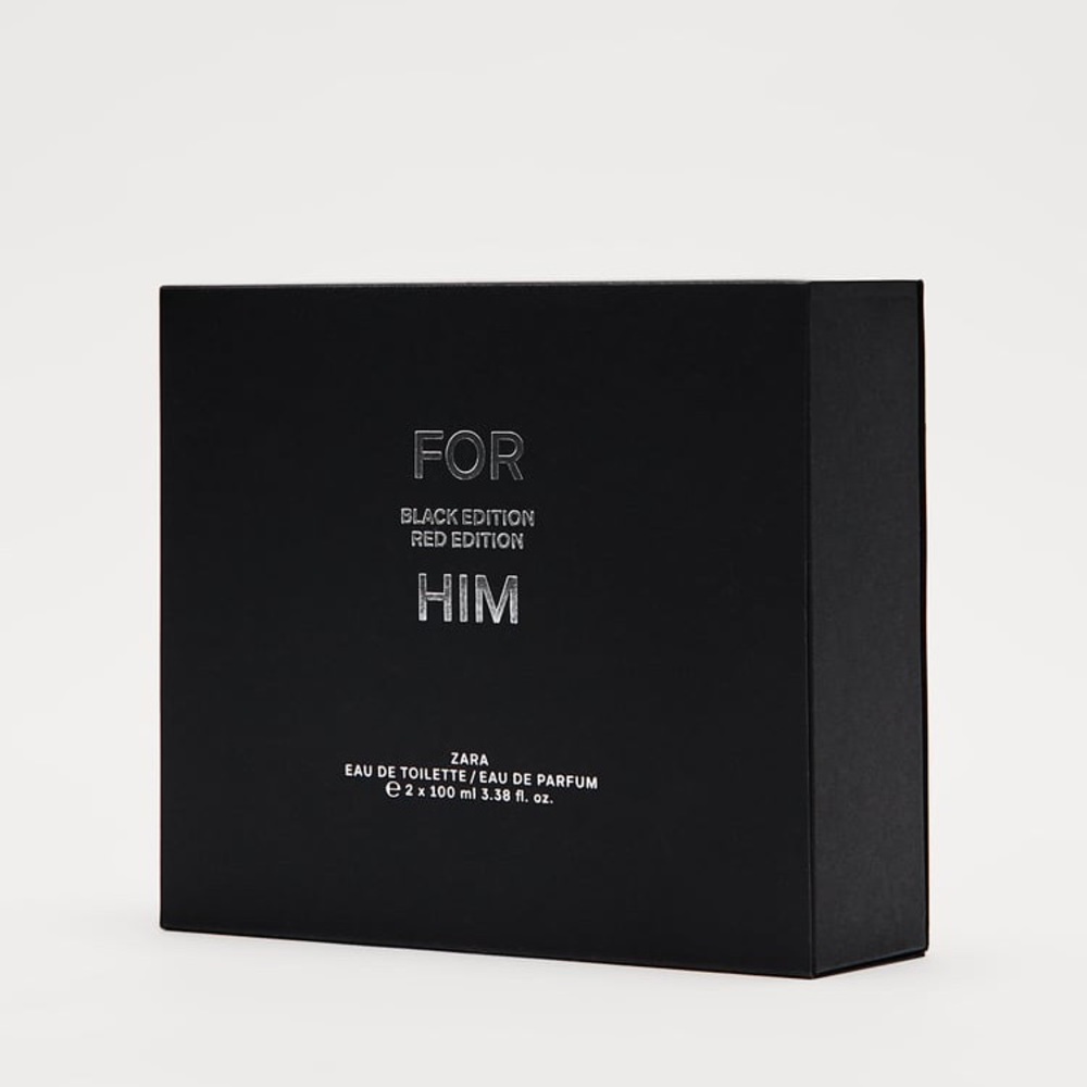 NWT. Zara For Him Black Edtion + Red Edition 100 ML.